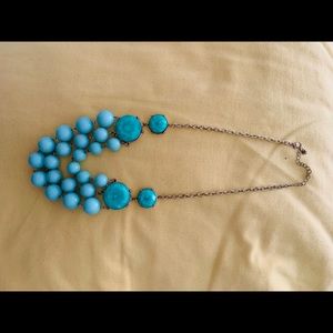Teal statement necklace